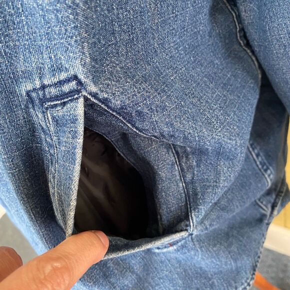 Basic Editions men XL cotton blend button up midweight denim jacket - Picture 3 of 11